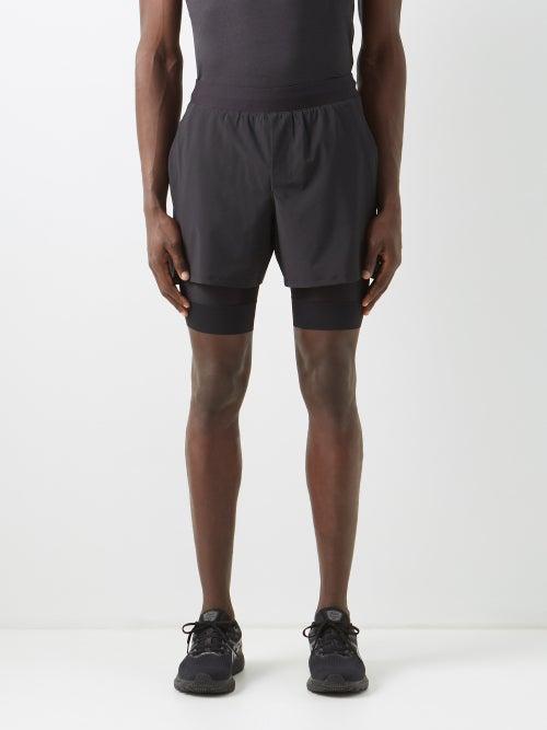 Lululemon - Q122 Layered Shell Shorts - Mens - Black