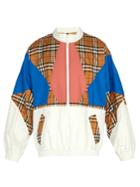 Burberry Panelled Checked Shell Track Jacket