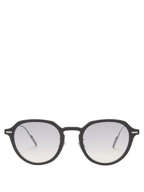 Matchesfashion.com Dior Homme Sunglasses - Round Metal Sunglasses - Mens - Black