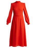Matchesfashion.com Goat - Goldfinch Wool Crepe Dress - Womens - Red
