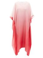 Matchesfashion.com Kilometre Paris - Hawa Mahal Embroidered Silk Kaftan - Womens - Red