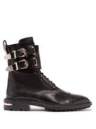 Matchesfashion.com Toga Virilis - Buckled Leather Boots - Mens - Black