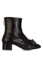 No. 21 Bow Leather Ankle Boots