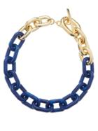 Matchesfashion.com Paco Rabanne - Chunky Chain-link Resin Necklace - Womens - Blue