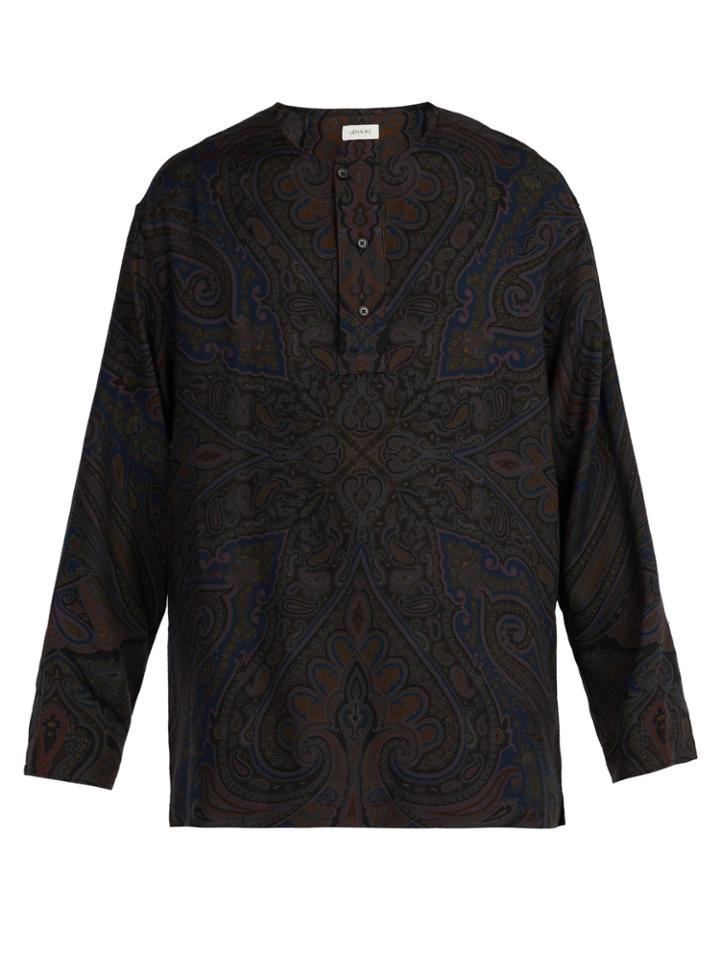 Lemaire Paisley-print Wool-blend Shirt