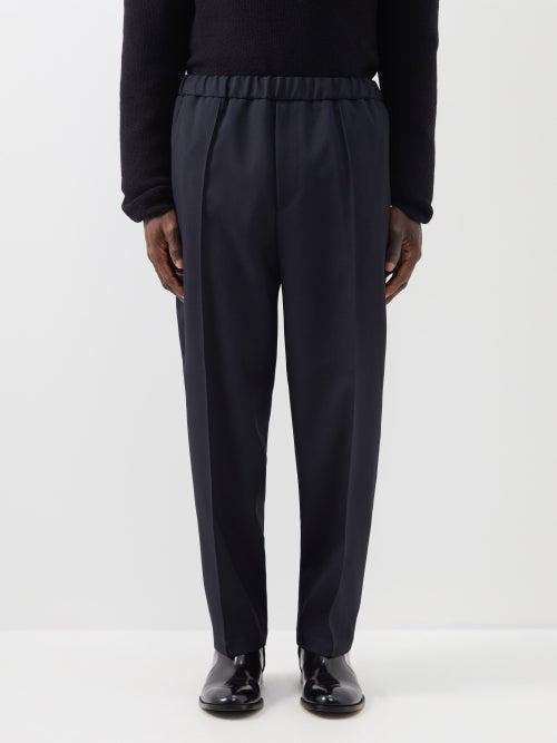 Jil Sander - Elasticated-waist Recycled-fibre Trousers - Mens - Navy