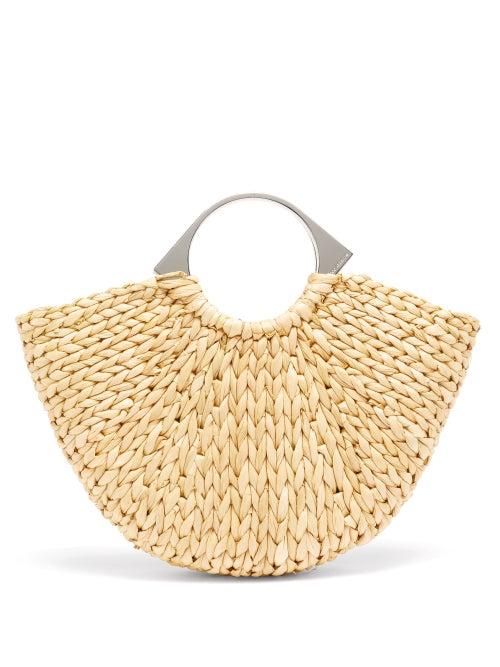 Matchesfashion.com Paco Rabanne - Op'art Metal-handle Basket Bag - Womens - Beige Multi