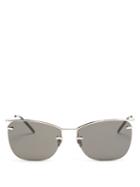 Saint Laurent - Aviator Metal Sunglasses - Mens - Silver