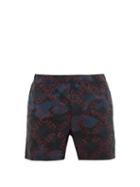 Matchesfashion.com Valentino - Rockstud Camouflage And Vltn Print Swim Shorts - Mens - Navy Multi
