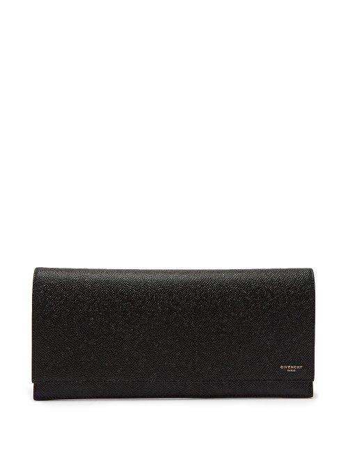 Matchesfashion.com Givenchy - Eros Grained Leather Travel Wallet - Mens - Black