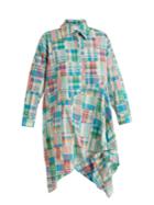 Marques'almeida Gingham Asymmetric-hem Shirtdress