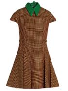 Delpozo Detachable-collar Tweed A-line Dress