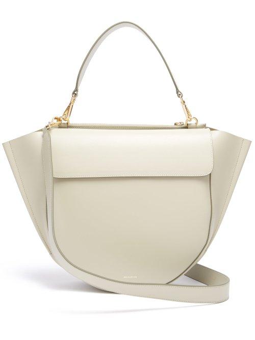 Matchesfashion.com Wandler - Hortensia Large Leather Shoulder Bag - Womens - Light Green