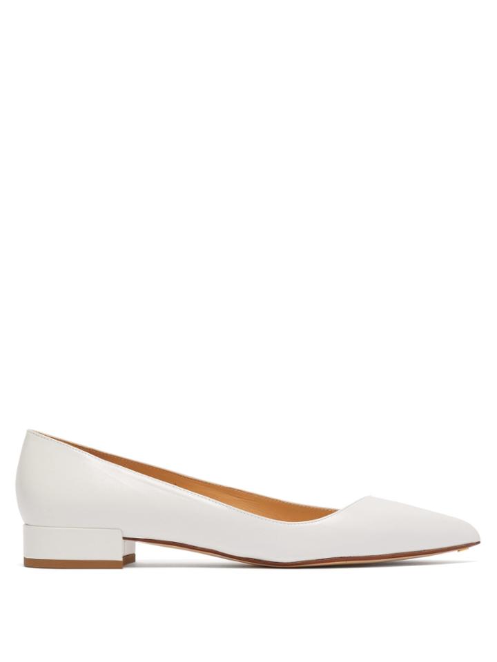 Francesco Russo Point-toe Leather Flats