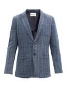 Matchesfashion.com Etro - Single-breasted Knitted Blazer - Mens - Blue