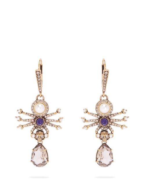 Matchesfashion.com Alexander Mcqueen - Spider Drop Earrings - Womens - Gold