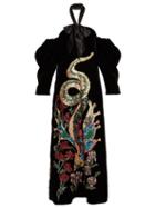Matchesfashion.com Gucci - Embellished Off The Shoulder Velvet Gown - Womens - Black Multi