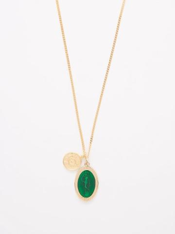 Miansai - Fortuna 14kt Gold-vermeil Necklace - Mens - Dark Green