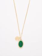 Miansai - Fortuna 14kt Gold-vermeil Necklace - Mens - Dark Green