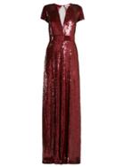 Matchesfashion.com Temperley London - Ray Sequined Gown - Womens - Dark Red