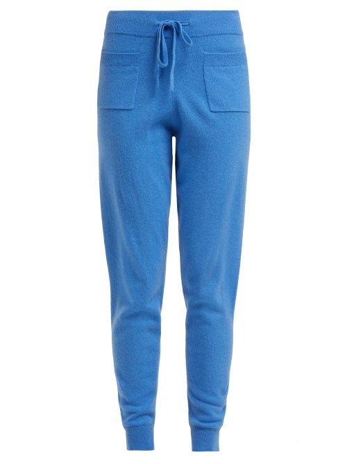 Matchesfashion.com Allude - Drawstring Waist Cashmere Trousers - Womens - Blue