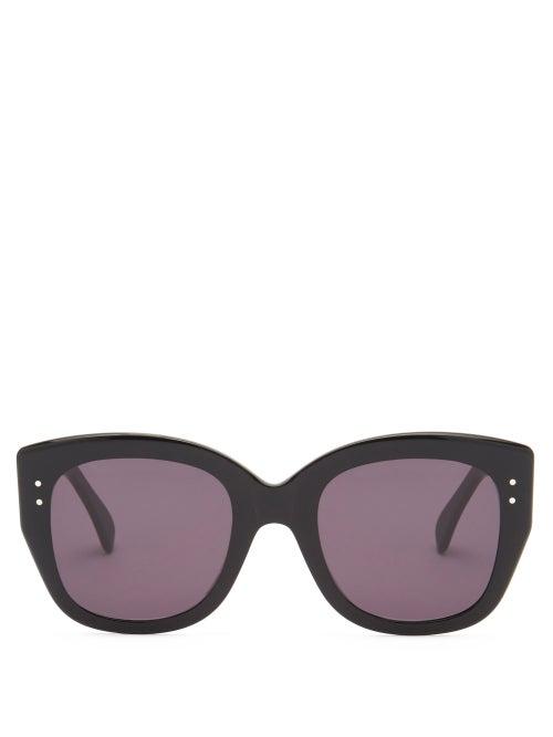 Ladies Accessories Alaa Eyewear - Studded Cat-eye Acetate Sunglasses - Womens - Black