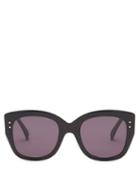 Ladies Accessories Alaa Eyewear - Studded Cat-eye Acetate Sunglasses - Womens - Black
