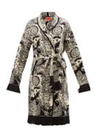 La Doublej - Ionic Fringed Jacquard Cotton-blend Cardigan - Womens - Black Multi