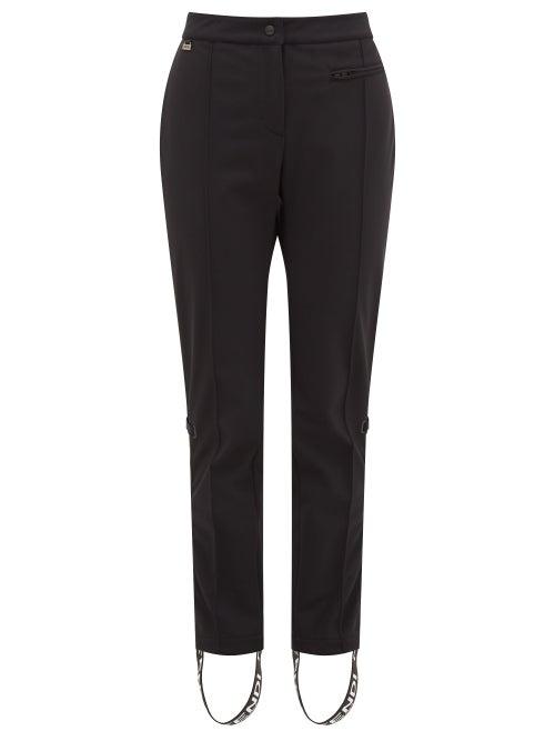 Matchesfashion.com Fendi - Roma Logo Stripe Stirrup Ski Trousers - Womens - Black