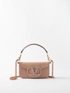 Valentino Garavani - Loc Crystal-embellished Leather Shoulder Bag - Womens - Beige