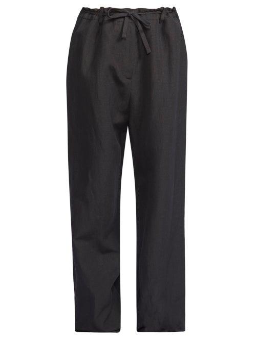 The Row - Dandy Canvas Wide-leg Trousers - Womens - Black
