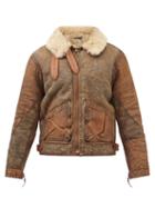 Polo Ralph Lauren - Shearling Bomber Jacket - Mens - Brown