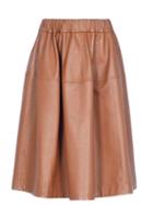 Ladies Rtw Marni - Panelled Leather Skirt - Womens - Brown