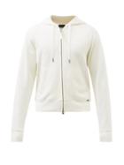 Tom Ford - Zipped Nylon-blend Jersey Hooded Sweatshirt - Mens - White