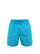 Matchesfashion.com Vilebrequin - Moorea Micro Turle Print Swim Shorts - Mens - Blue