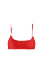 Matchesfashion.com Jade Swim - Muse Scoop Neck Bikini Top - Womens - Red