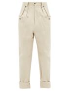 Matchesfashion.com Isabel Marant - Yerris Front Pocket Cotton Trousers - Womens - Ivory