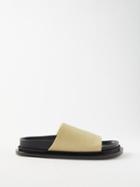 Jil Sander - Contoured Leather Slides - Womens - Light Nude