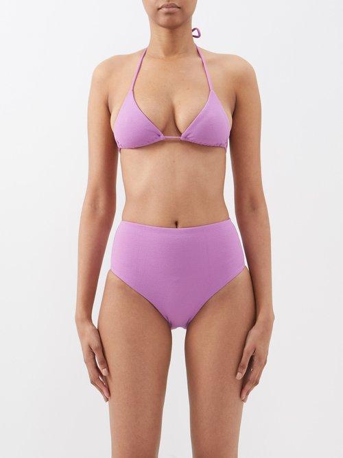 Matteau - The String Recycled Fibre-blend Bikini Top - Womens - Bright Pink
