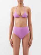 Matteau - The String Recycled Fibre-blend Bikini Top - Womens - Bright Pink