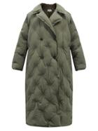 Maison Margiela - Double-breasted Quilted Shell Coat - Womens - Khaki