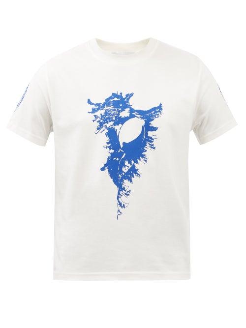 Maximilian - Shell-print Cotton And Modal-blend Jersey T-shirt - Mens - White