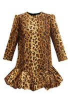Matchesfashion.com Khaite - Lorie Flounced Leopard-print Velvet Dress - Womens - Leopard