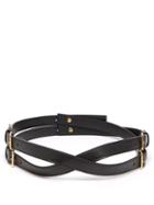 Matchesfashion.com Altuzarra - Double-strap Leather Belt - Womens - Black