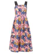 Matchesfashion.com Mary Katrantzou - Crystal Rose-print Crepe Dress - Womens - Pink Multi