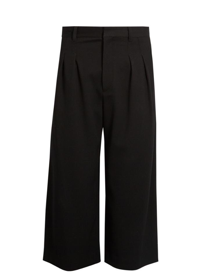 J.w.anderson Pleated Wide-leg Cropped Trousers
