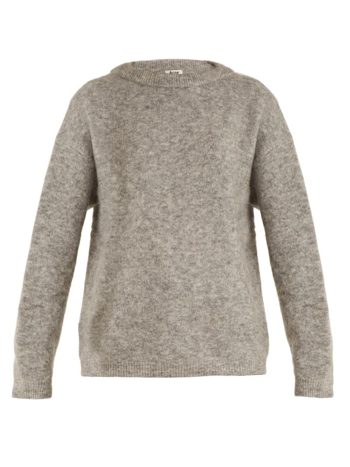 Acne Studios Dramatic Round-neck Brushed-knit Sweater