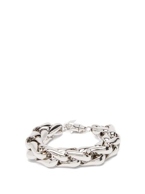 Matchesfashion.com Lauren Rubinski - Wheat-chain 14kt White-gold Bracelet - Womens - White Gold