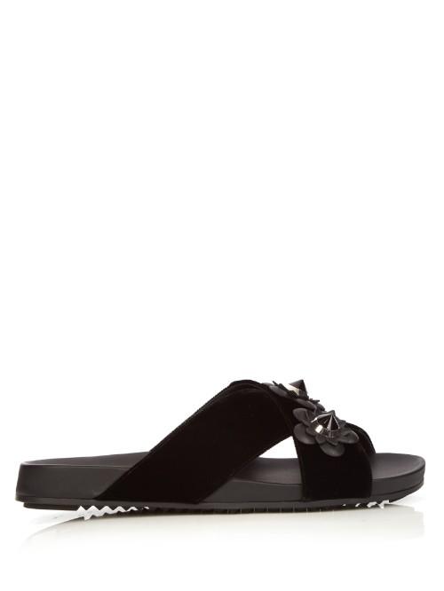 Fendi Flowerland Velvet Slides