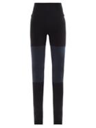 Matchesfashion.com Norma Kamali - High-rise Bi-colour Jersey Stirrup Leggings - Womens - Black